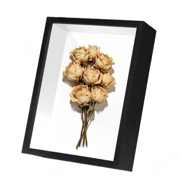 8 x 10 Shadow Boxes Frame Display Cases Wood Deep Shadowbox for Photos, Dried Flowers, Handicrafts Picture Frames for Wall Tabletop, Black