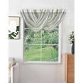thumbnail image 2 of Green Abstract Sheer Waterfall Valance Curtains for Window, Grey Modern Mottled Art Oil Painting Rod Pocket Sheer Topper Swag Curtains for Living Room, Kitchen 38.5"W x 47.2"L, 2 Panels, 2 of 7