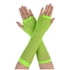 thumbnail image 1 of Guantes de red sin dedos para mujer, accesorios de disfraz de fiesta de los años 80, 2 pares, verde, largo-2 pares, 1 of 5