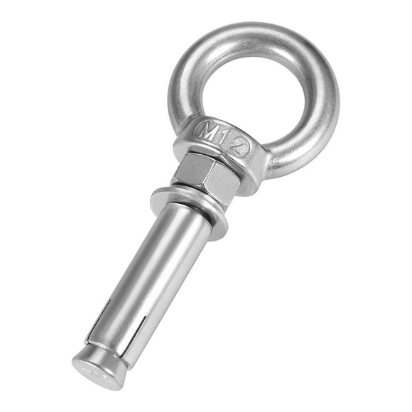 Unique Bargains M12 x 80 Expansion Eyebolt Eye Nut Screw with Ring Anchor Raw Bolts 1 Pcs