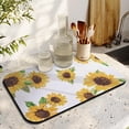 thumbnail image 3 of 2 Pack Washable Rubber Sunflower Cute Floral Dish Drying Mats for Kitchen Counter Home Large Coffee Bar Pad Accessories and Decor for Utensils Stemware (2pcs 19.5''x12''), 3 of 6