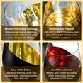 thumbnail image 4 of Juego de 4 copas negras para vino sin tallo, en color negro mate y dorado. Vasos negros de vidrio, en acabado mate y dorado, 4 of 9