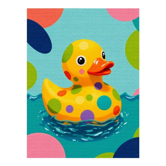 Diamond Art Kits for Adults, Colorful Polka Dot Rubber Duck 5D Diamond Painting Kits for Adults Beginners, DIY Full Drill Diamond Painting, Gem Art and Crafts 12x16