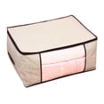 thumbnail image 2 of Bolsas de almacenamiento para telas no tejidas, edredones, telas, plegables, color beige, talla 1, 2 of 6