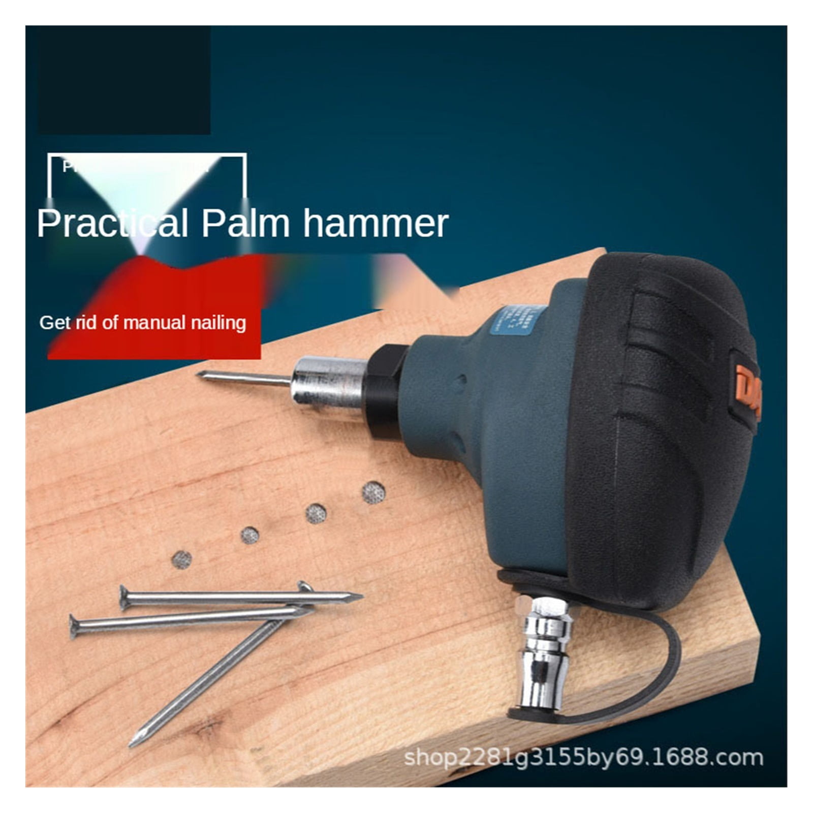 Mini Air Pneumatic Nailer 8.8MM X 100MM Steel Palm Hammer Decorating Tools 5.5-7bar ,Multifunctional Tool