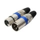 thumbnail image 4 of 5 Pairs XLR 3 Pin Female MIC Jack Plug Audio Microphone Cable Connector Blue NG4S, 4 of 5