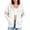 White, variant on RotHome Women's Oversized Zip Up Hoodie Long Sleeve Drop Shoulder Fleece Lined Cardigan Jacket with Zipper Pocket Casual Everyday Wear Blackish Green L
