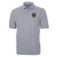 thumbnail image 2 of Men's-Cutter & Buck  Navy Real Salt Lake Virtue Eco Pique Stripe Recycled Polo, 2 of 3