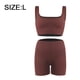 thumbnail image 2 of Conjuntos de entrenamiento para mujer, 2 piezas, camiseta sin mangas con canalé y sin costuras, cintura alta, leggings de yoga, 2 of 6