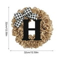 thumbnail image 3 of Clearance Wreath under $20,Unique Last Name Year Round Front Door Wreath With Bow Welcome Sign Garland Creative 26 Letter Farmhouse Wreath For Front Door Spring All Seasons Outside Hanger Decor, 3 of 3