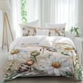 thumbnail image 2 of Summer Botanical Bedding 3 Piece Duvet Cover Set Full Size, White Daisy Botanical Bee Rustic Soft Microfiber Comforter Cover with Zipper Closure & Pillowcases, Wrinkle & FadeResistant Quilt Cover, 2 of 9