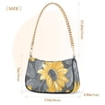 thumbnail image 3 of Sunflowers and LeavesWomen Small Shoulder Bag Crossbody Tote Hobo Bags Purse Clutch Handbags with Chain Strap for Women, 3 of 7