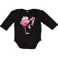 thumbnail image 3 of Inktastic Flamingo Ballerina in tutu and ballet toe shoes Boys or Girls Long Sleeve Baby Bodysuit, 3 of 5