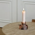 thumbnail image 2 of Binwennn Pillar Candle Base Wind Transparent Glass Candle Stand Candlelight Dinner Table Decoration, 2 of 5