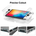thumbnail image 4 of EEEkit Carrying Case Fit for Nintendo Switch OLED Model 2021, 10-in-1 Accessories Bundle Kit with Portable Hard Shell Travel Bag, Clear Protective Cover Case, HD Screen Protector, Thumbstick Caps, 4 of 7