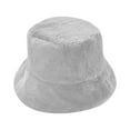 thumbnail image 2 of Dyfzdhu Women Winter Bucket Hat Cute Warm Caps Hunting Fishing Hat Silver, 2 of 3