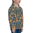 thumbnail image 3 of Pofeuu Wolf Fox In Flower Forest Print Kids Pullover Hoodies Warm Thick Hooded Sweatshirt with Packet for Boys Girls-Small, 3 of 6