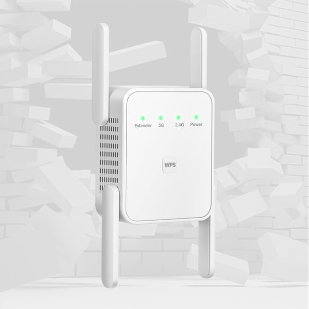 Reloj de repetición Amplificador WiFi Banda Dual 2.4Ghz/5 Ghz Repetidor WiFi Inalámbrico Amplia Cobertura AC1200M