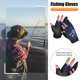 thumbnail image 1 of Guantes de pesca de flecha unisex con corte de 3 dedos Guantes de pesca antideslizantes (Azul), 1 of 5