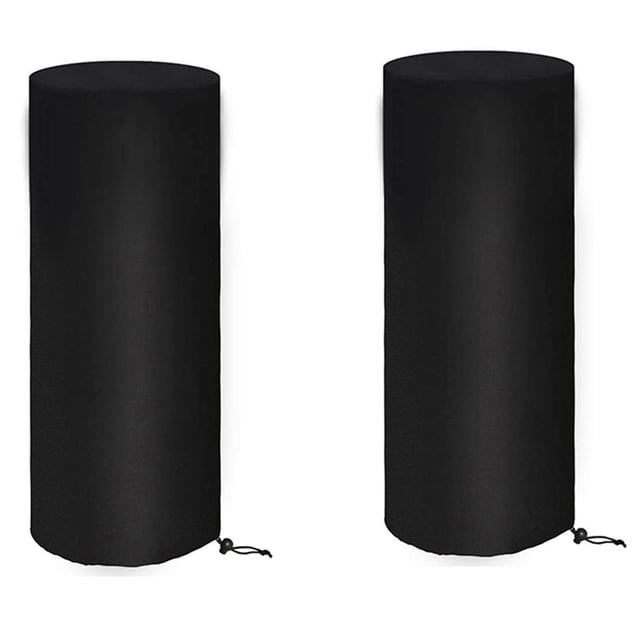 2X Fundas de Calefactores de Patio Cubierta Impermeable de Calefactores para Exteriores 210D Oxford Impermeable, Resistente Al Viento, Protección Alrededor de 50X50X120 cm