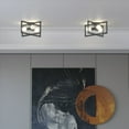 thumbnail image 3 of Gymax 3-Lights Flush Mount Geometric Metal Ceiling Lamp w/ Iron Square Lamp Shade, 3 of 8