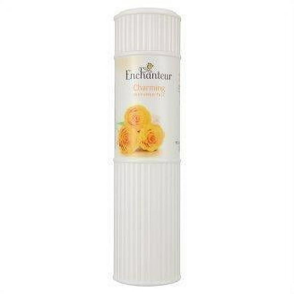 Enchanteur Poudre de Talc Parfumée Charmante, Parfum Exotique et Sensuel de Rose Maguet et de Cèdre Doux, 200 g