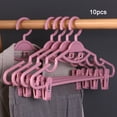 thumbnail image 2 of 10pcs Clothes Hangers with Clips Plastic Space Saving Non-Slip Skirt Organizer, 2 of 2