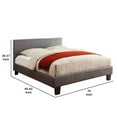 thumbnail image 5 of Benjara Leatherette Platform Style California King Bed with Tapered Block Feet,Gray, 5 of 5