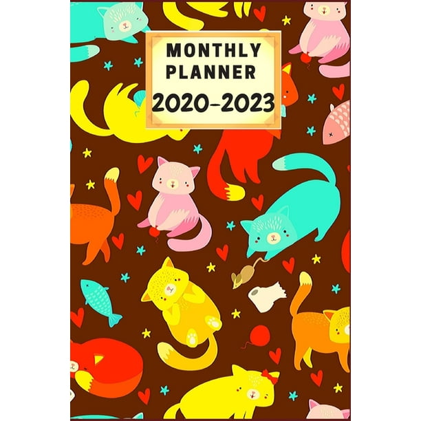 Monthly Planner 2020-2023: Cut Cats Planner/Calendar 2020 Cats Monthly Pocket Planner, Calendar ...