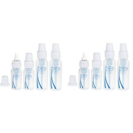 Dr. Browns Bottles 4 Pack (2 - 8 oz bottles) and (2 - 4 oz bottles) (Pack of 2) + Eyebrow Ruler