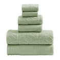 thumbnail image 3 of Modern Threads Diamond Gate 6-Piece Adult Cotton Bath Towel Set, Seafoam Green, 3 of 4