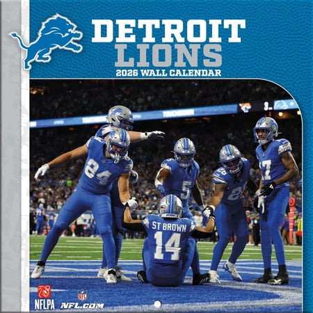 Turner Licensing NFL Detroit Lions 2026 Mini Wall Calendar