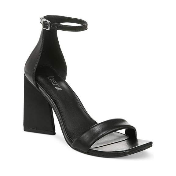 Bar III Womens Appel  Buckle Faux Leather Heels