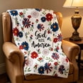 thumbnail image 1 of Independence Day Blanket Festive Flannel Blanket Soft Warm Throw Blanket For Home Sofa Bed Holiday Decoration, 1 of 8