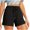 Black, variant on RYRJJ Women's Hiking Shorts Golf Athletic Outdoor Shorts Plus Size Elastic Waist Drawstring Casual Summer Beach Shorts with Pockets(Green,4XL)