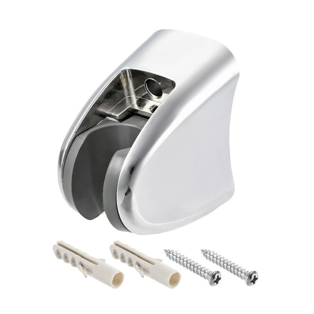 Soporte de ducha de mano ajustable de ABS montado en la pared Uxcell tono plateado