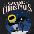 thumbnail image 2 of Merry Little Batman Saving Christmas Women's Loose T-Shirt, Black, Medium, 2 of 5