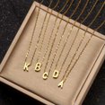 thumbnail image 2 of HOOUN 1pcs 316 Stainless Steel Cute Small Initial A-Z Letters Pendant Chain Necklace -LETTER R, 2 of 9