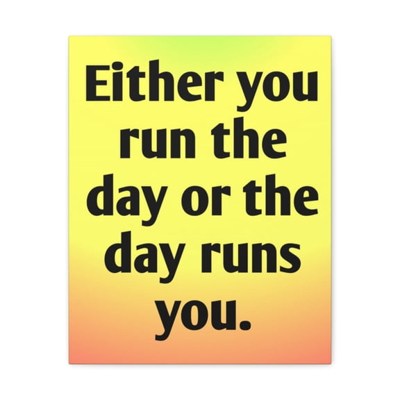 Inspirational Wall Art Day Runs You Motivation Wall Decor for Home Office Gym Inspiring Success Quote Print Ready to Hang Unframed