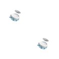 thumbnail image 1 of Seitruly Fake Tooth Cleaning Case Leakproof Sealed Supplies Mouth Dustproof Retainer Oral Container Orthodontic Organizer Plastic Blanco azul 2piezas, 1 of 6