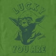 thumbnail image 2 of Men's Star Wars: The Empire Strikes Back Yoda Lucky You Are Graphic Tee Kelly Green Small, 2 of 5