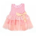 thumbnail image 2 of 4-24M Infant Baby Girls Lace Dresses Kids Bow Princess Tulle Dresses Sleeveless Tutu Dress, 2 of 8