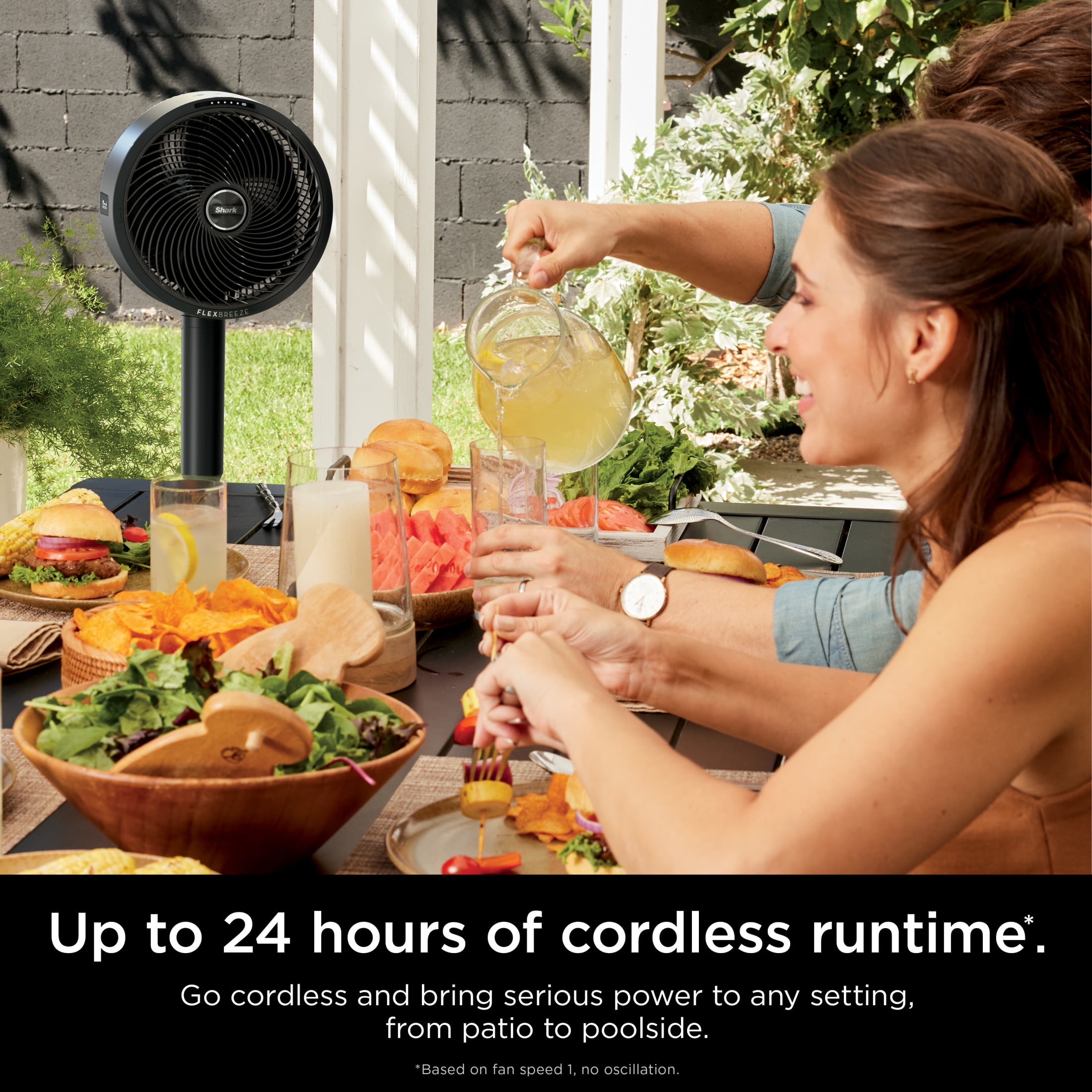 Shark FlexBreeze, 3 Speed, 37”H Oscillating Portable Outdoor/Indoor, Cordless & Corded Pedestal to Tabletop Fan Sansujyuku sansujyuku.com