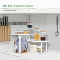 thumbnail image 2 of Ollieroo 3 Tier Kithen Countertop Organizer,Bamboo Corner Shelf,Bathroom Storage Display Counter Shelves for Make Up,Dresser Table with Hooks,White, 2 of 6