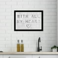 thumbnail image 2 of Wynwood Studio Prints With all My Heart Silver Typography and Quotes Love Quotes and Sayings Wall Art Canvas Print Gray Dark Gray 19x13, 2 of 3