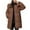 Coffee, variant on ZVNAΖH Long Puffer Coat for Women Plus Size Overcoat Winter Quilted Jacket Warm Parka Jacket Casual Cardigan Jacket