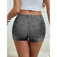 thumbnail image 5 of Black Womens Sweatpants Faux Jeans Shorts for Women Summer Mid Stretchy Denim Shorts Butt Lifting Slimming Ripped Shorts for Women Casual Pants Women, 5 of 6