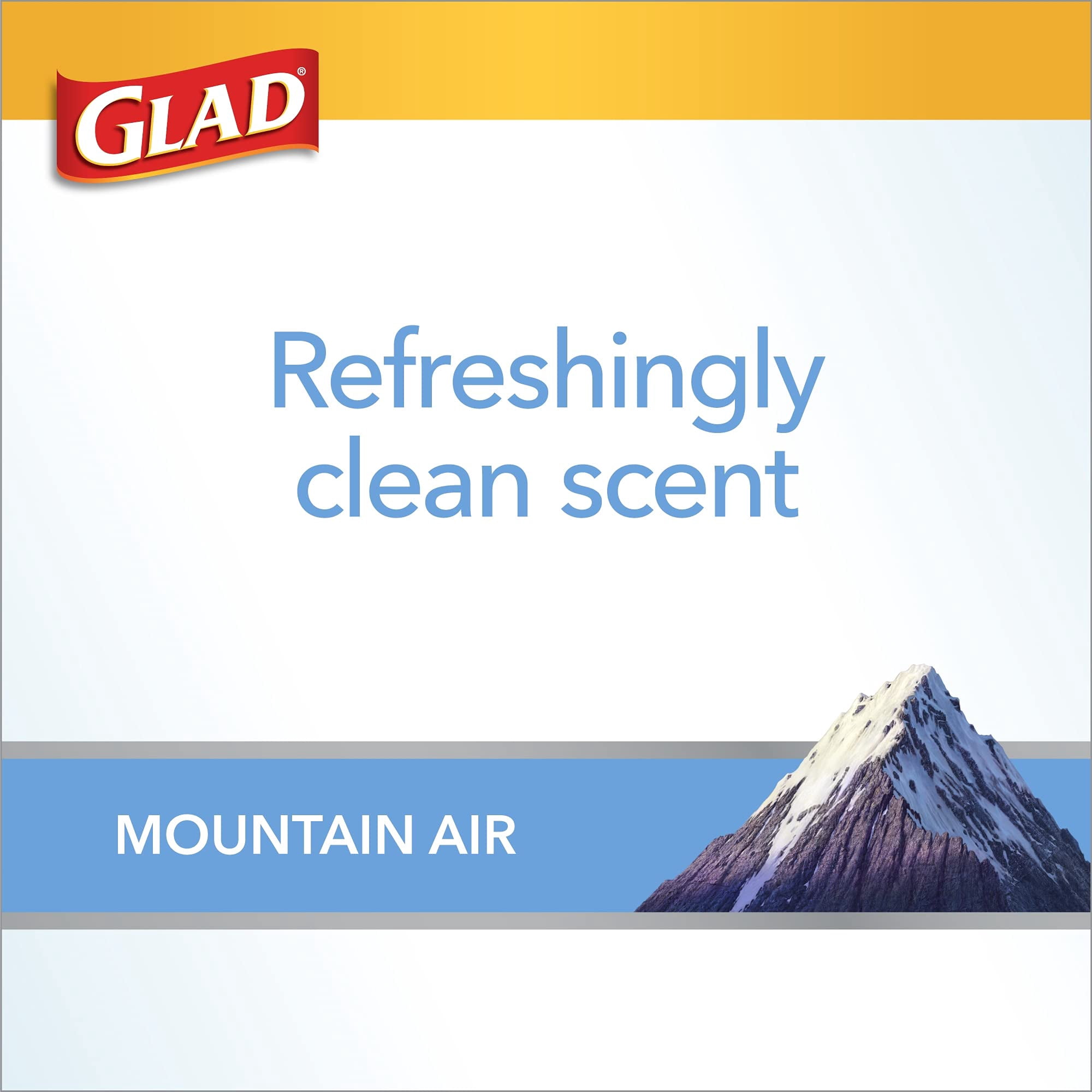 Glad Tall Kitchen Trash Bags ForceFlexPlus,13 Gallon, Mountain Air, 34 Bags