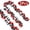 Black&Red, variant on Thanksgiving Garlands Maple Leaf Vines Artificial Hanging Vines Decorations for Halloween Thanksgiving Home Party Supplies  2PCS Black&Red