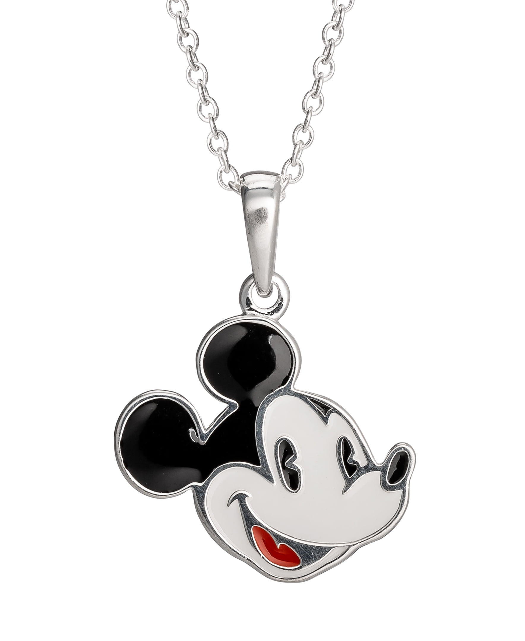 DISNEY© Mickey Mouse & Heart Pendant in Sterling Silver & 10k Gold